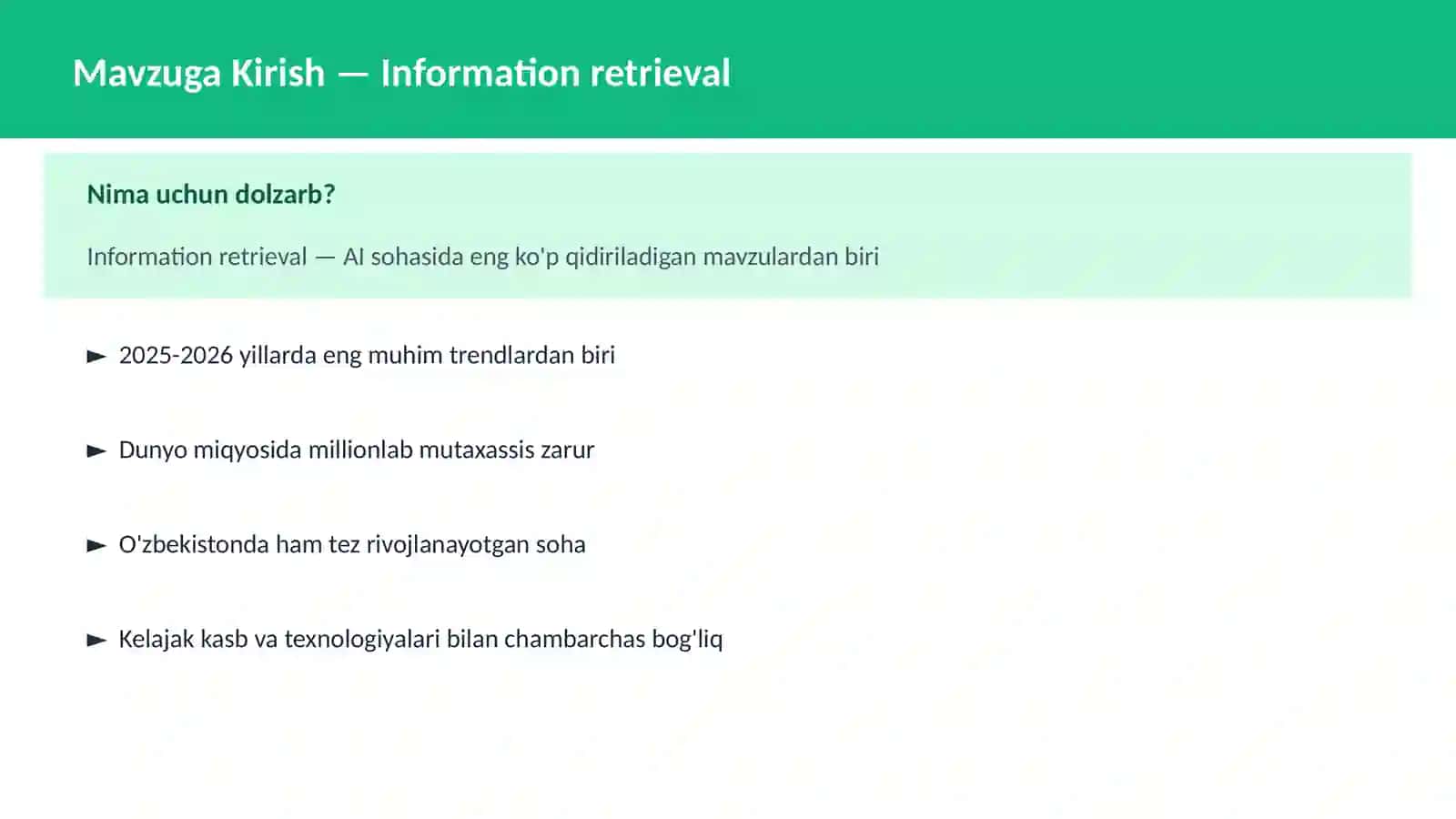 Information retrieval 2