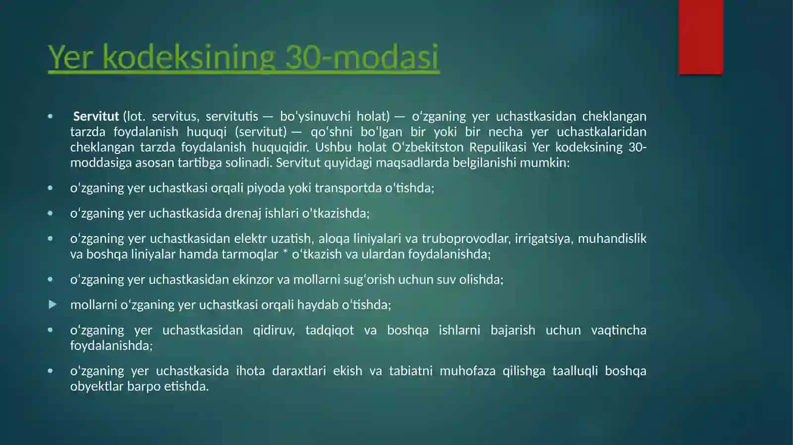 O‘ZBEKISTON RESPUBLIKASINING YER KODEKSI 2