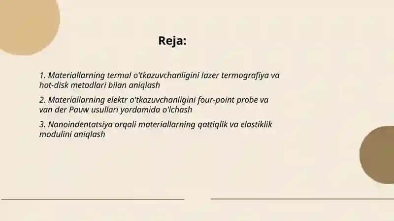 Materiallarning fizik xossalari zamonaviy asboblarda aniqlash 2