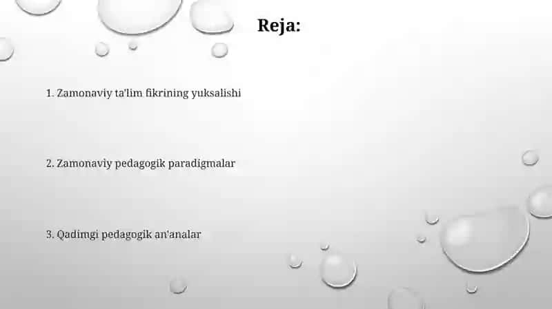 Pedagogik Talimotlar Tarixi 2