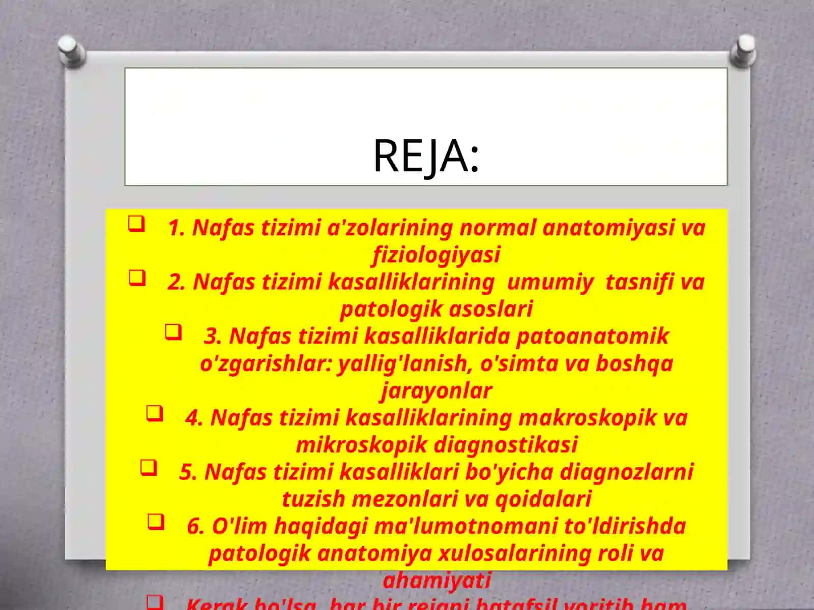 Davolash ishi fakulteti mavzusi 2