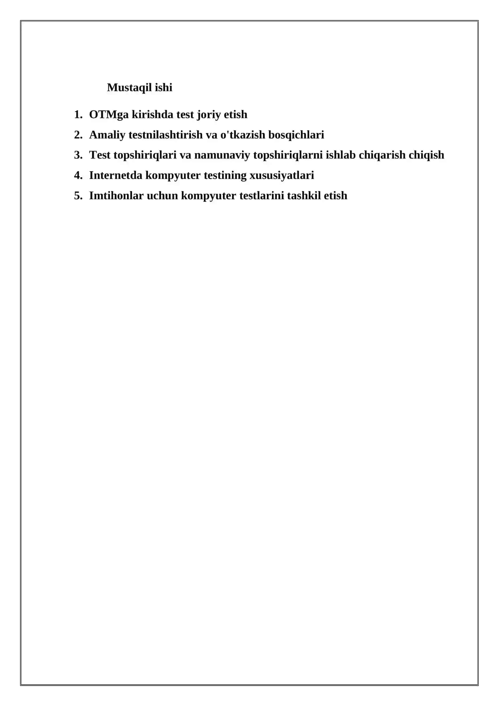 Testologiya va pedagogik o’lchovlar nazariyasi 2