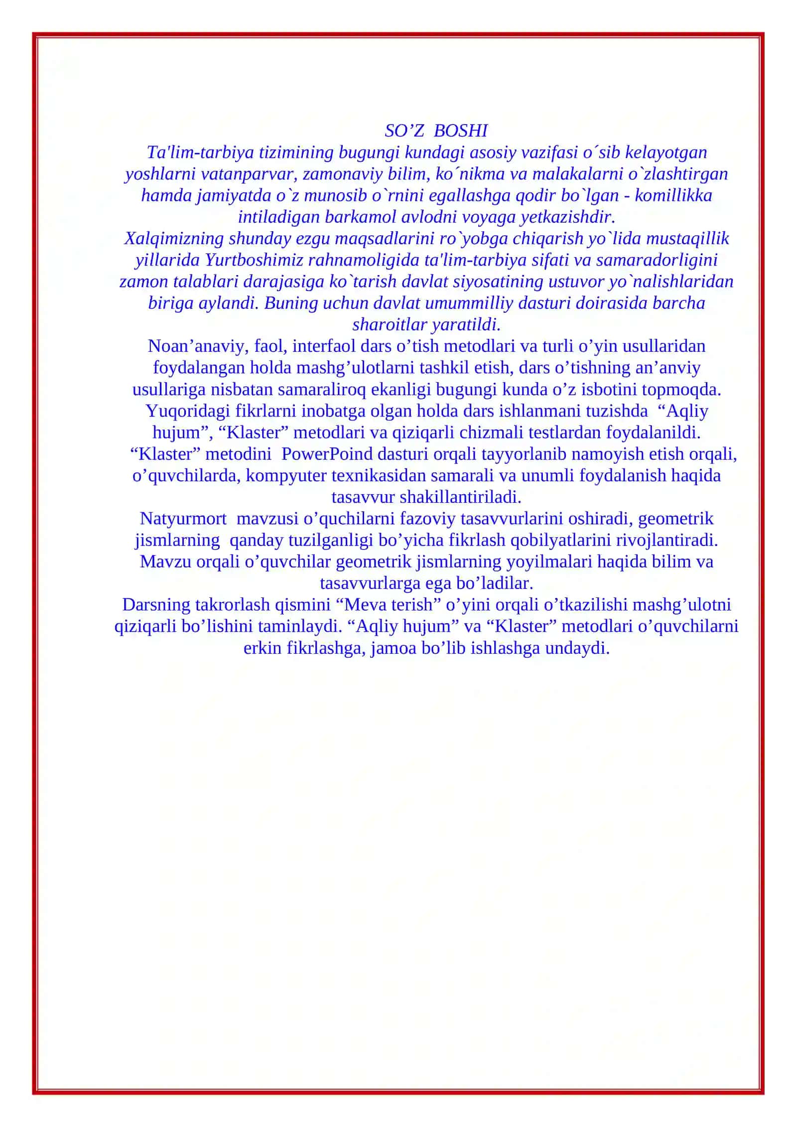 NATYURMORT ISHLASH 2