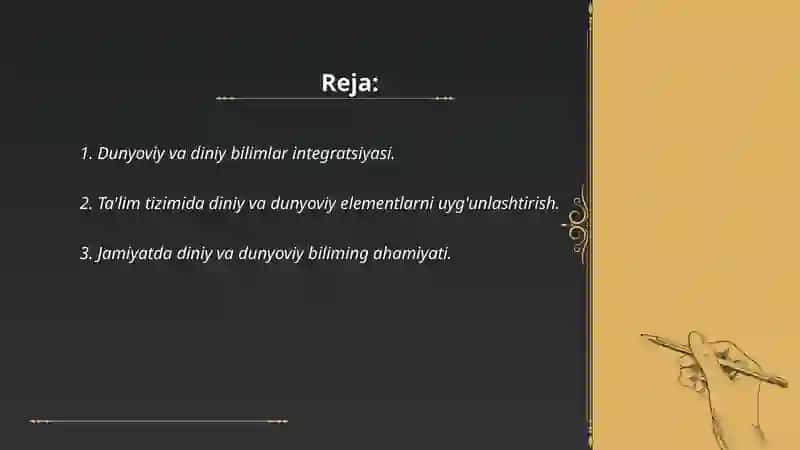 Dunyoviy va diniy bilimlar mutanosibligini ta’minlashning ahamiyati 2