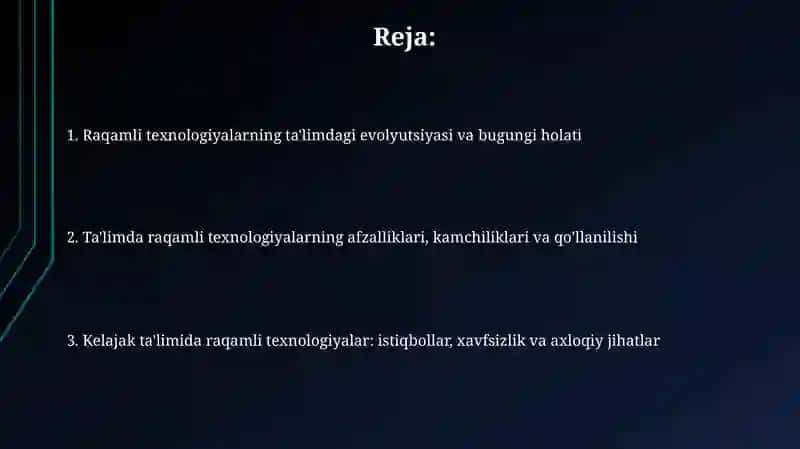 Talimda raqamli texnalogiyalar 2