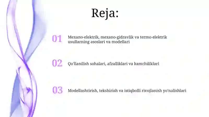 Mexano-elektrik, Mechano-gidravlik va Termo-elektrik Modellashtirish Usullari 2