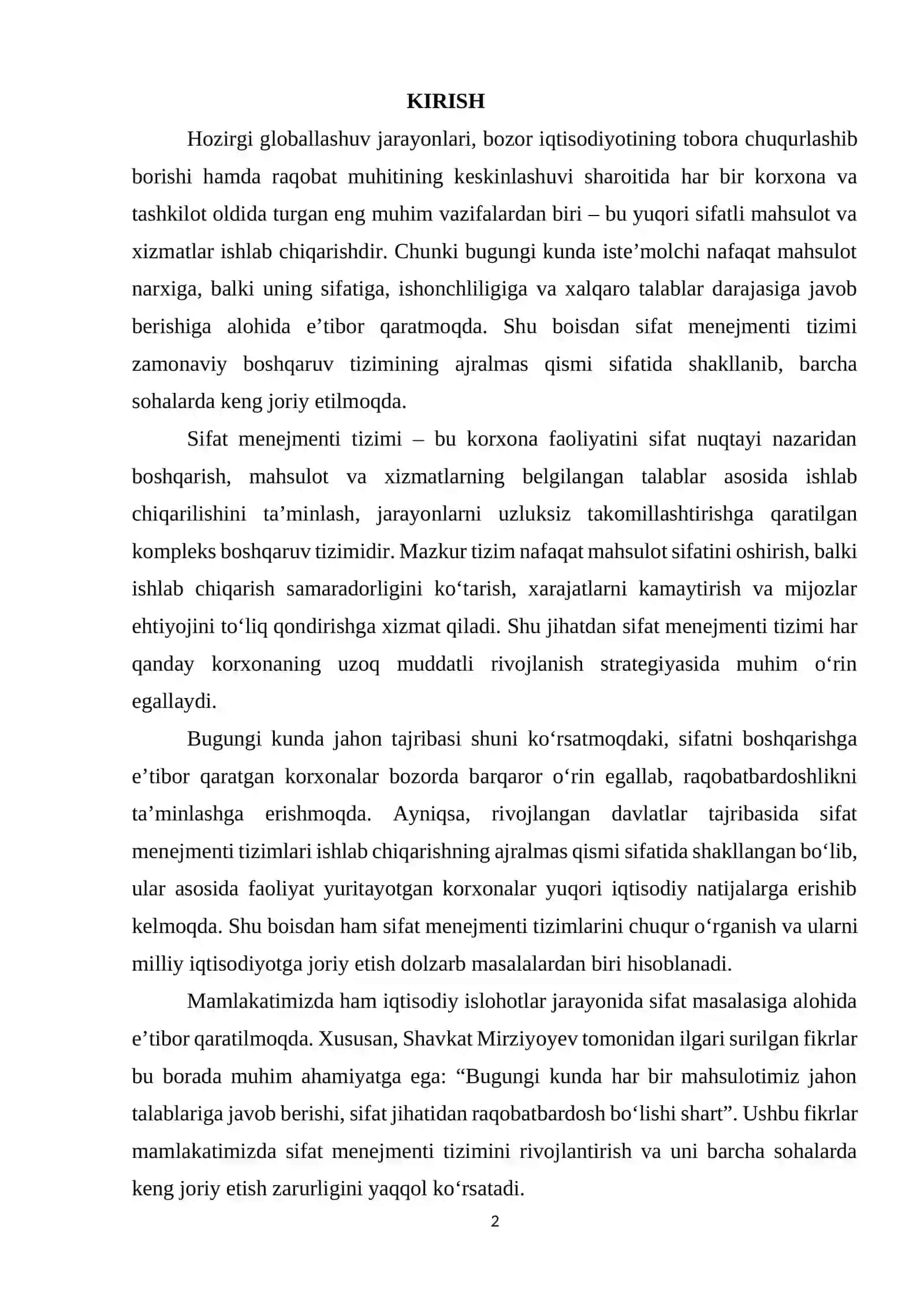 Sifat menejmenti tizimining mazmun mohiyati va asosiy tushunchalari 2