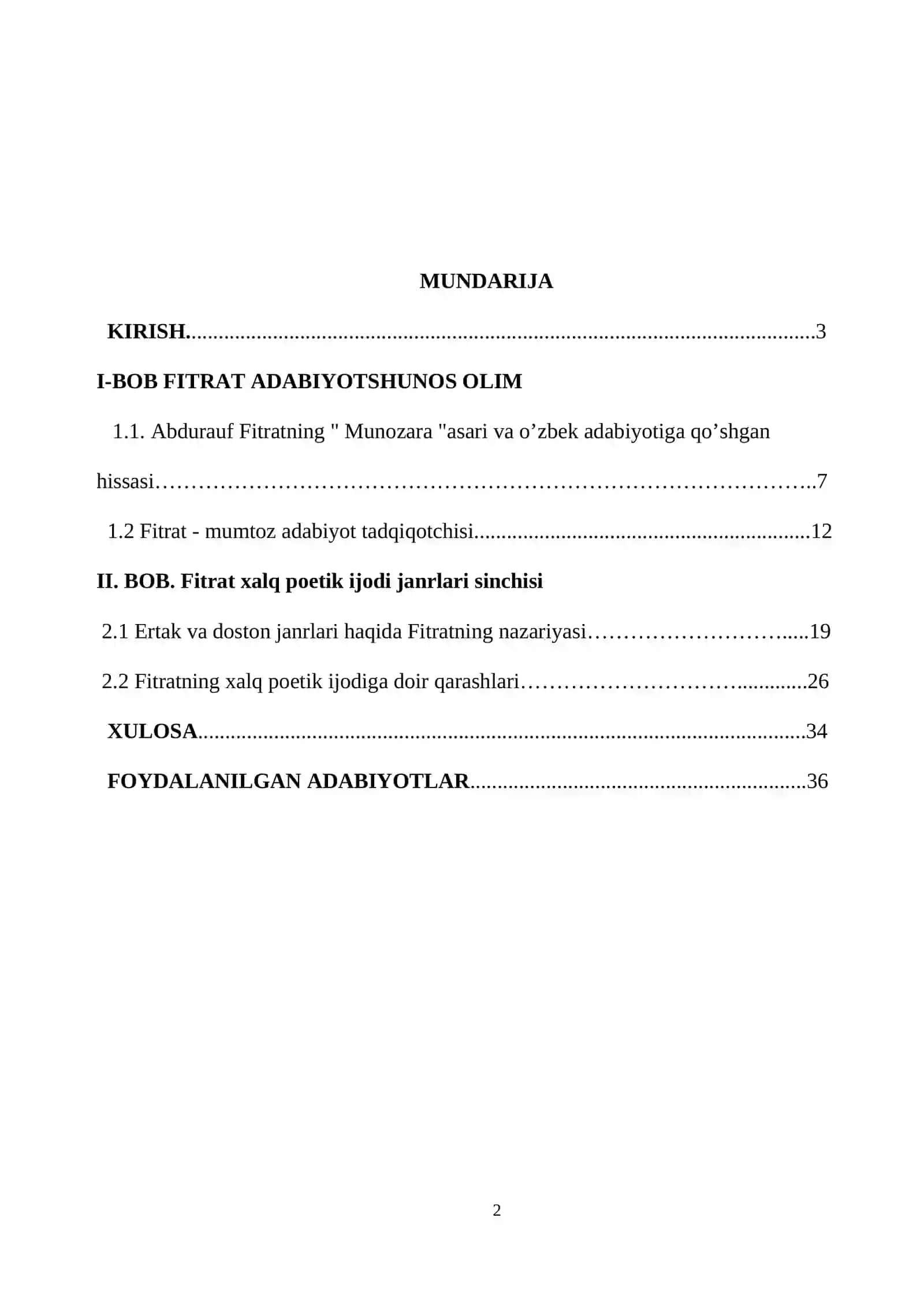 “Fitratning “Munozara” asari poetikasi 2