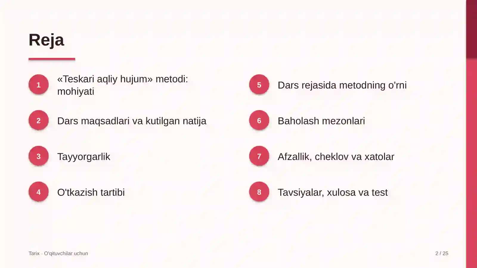 tarix darslarida teskari aqliy hujum metodidan foydalanish 7979 2