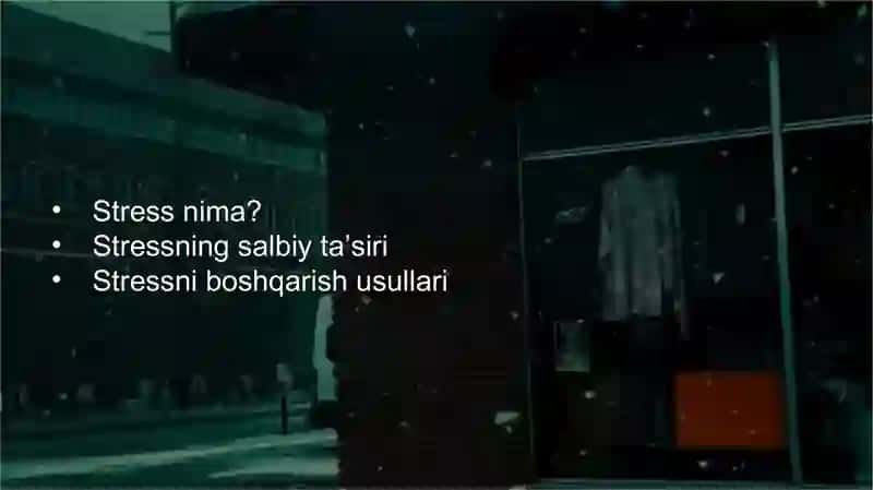 Stressni boshqarish usullari 2
