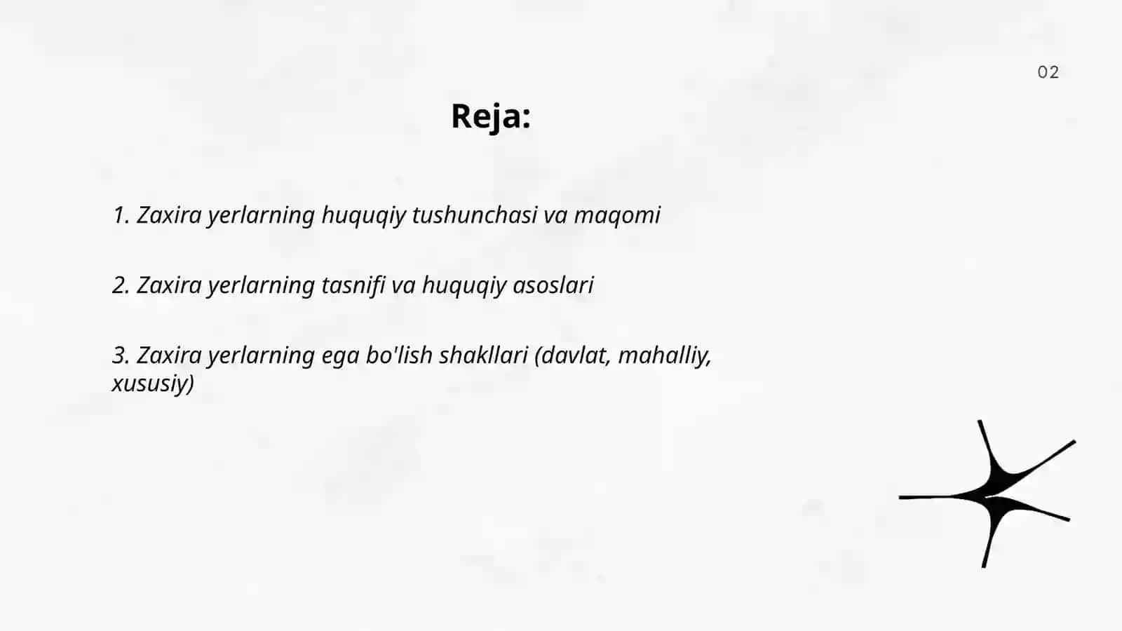 Zaxira yerlaring huquqiy holati 2
