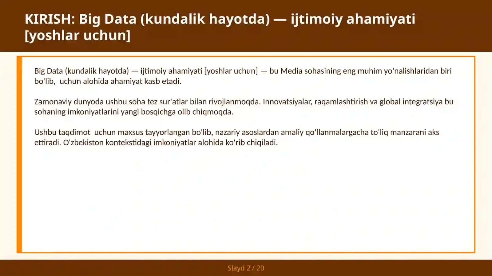 BIG DATA (KUNDALIK HAYOTDA) — IJTIMOIY AHAMIYATI [YOSHLAR UCHUN] 2