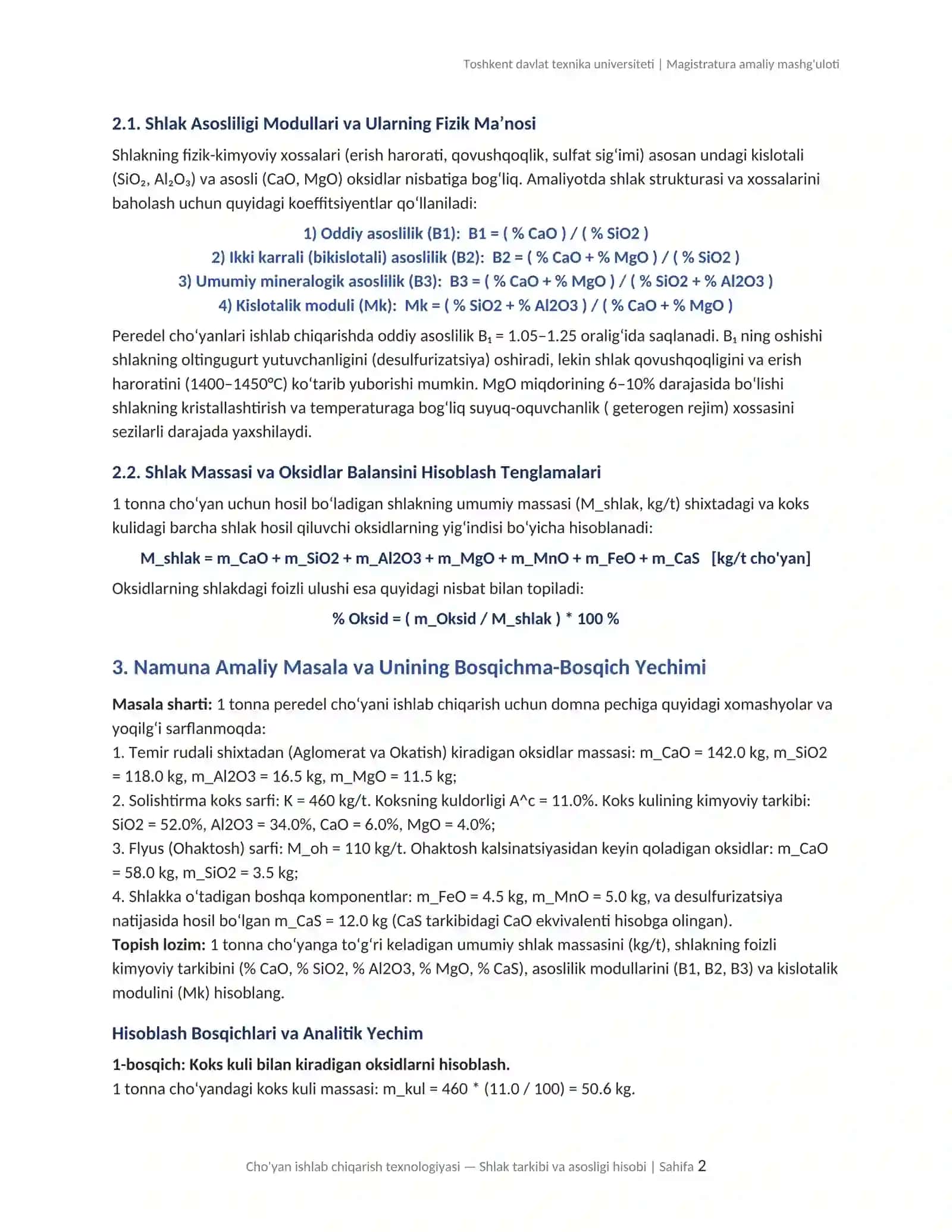 Magistratura amaliy mashg'uloti 2
