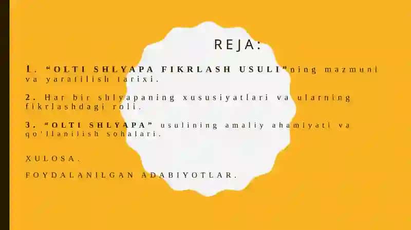 Oltishlyapa fikrlash usuli 2