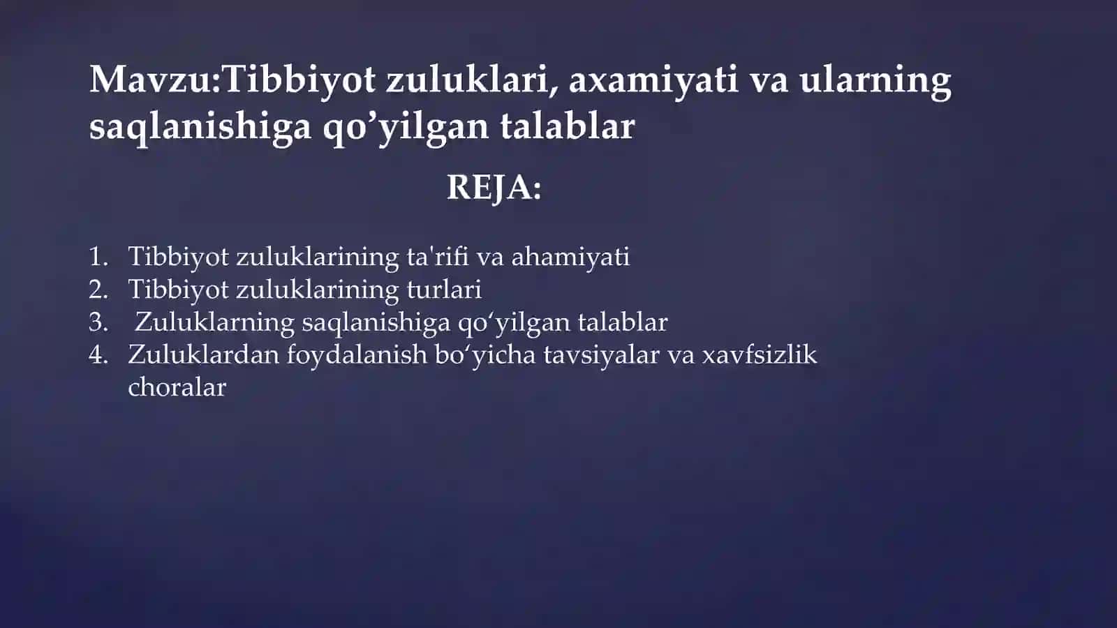 Tibbiyot va farmatsevtika tovarshunosligi 2