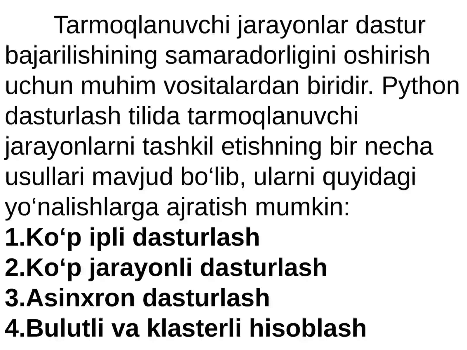 Python dasturlashtilida tarmoqlanuvchijarayonlarni dasturlash 2