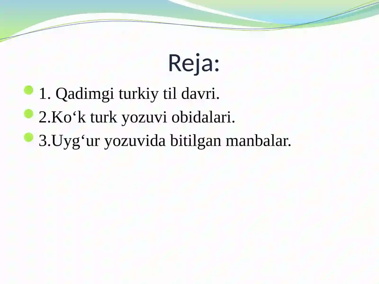 QADIMGI TURKIY TIL DAVRI VA UNING MANBALARI 2