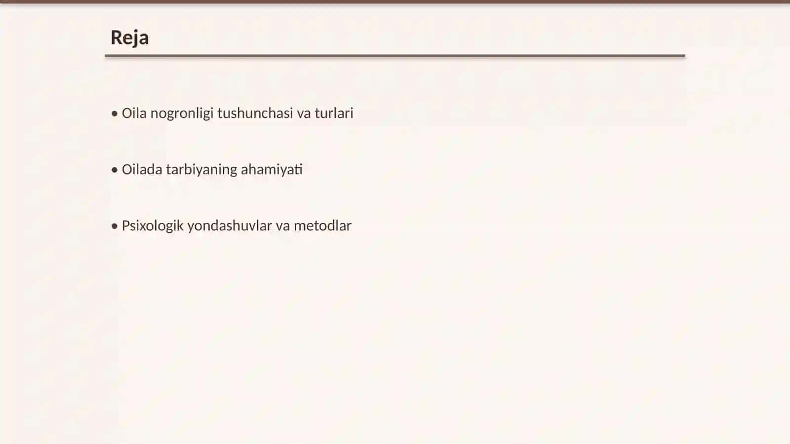 Oila nogronligi borlarga oilada tarbiya berish psixalagik talqini 2