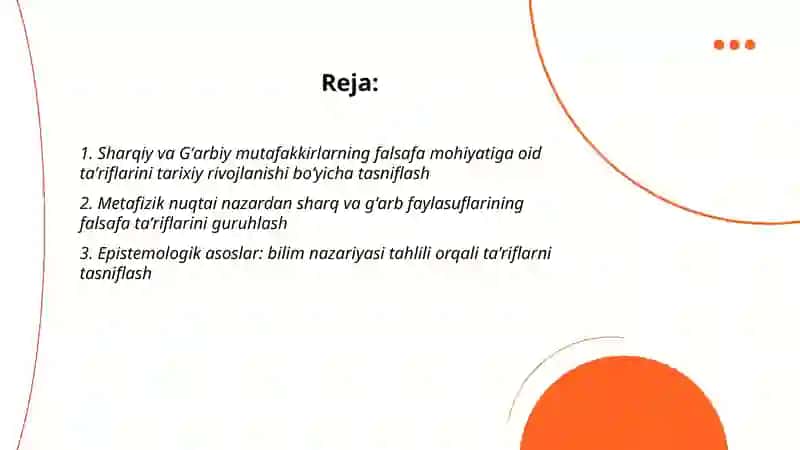 Sharqiy va Gʻarbiy mutafakkirlarning falsafa mohiyati 2