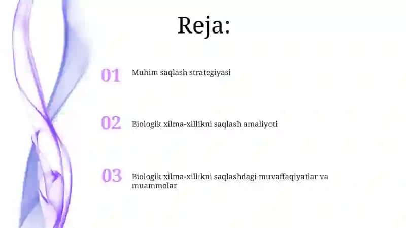 Biologik xilma xillikni asrash muomalaro 2