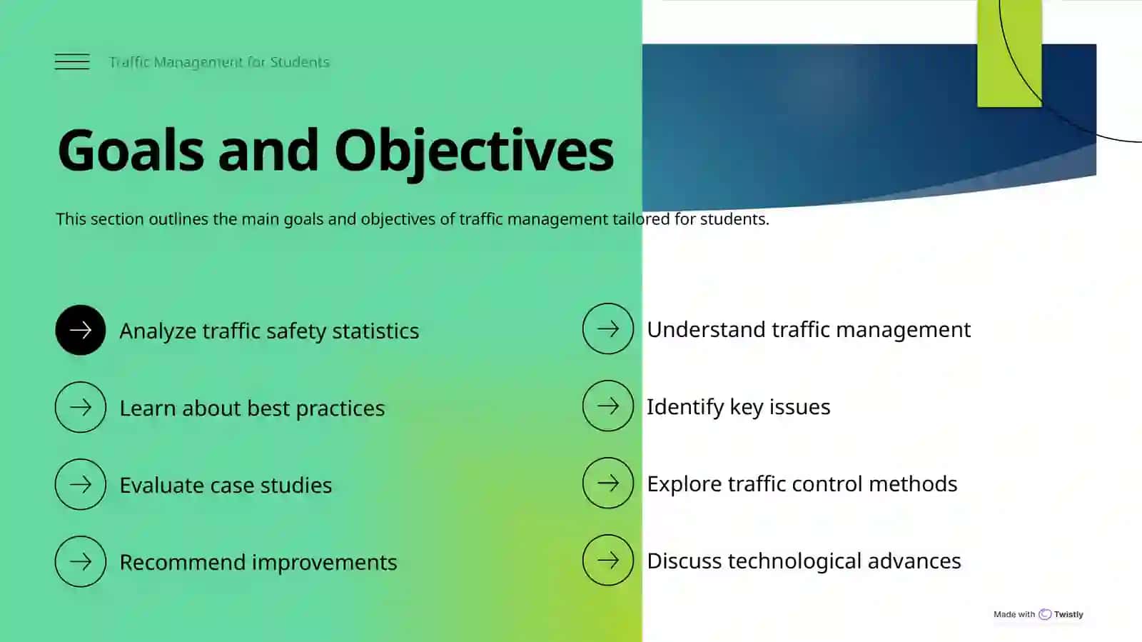Traffic Management for Students 2
