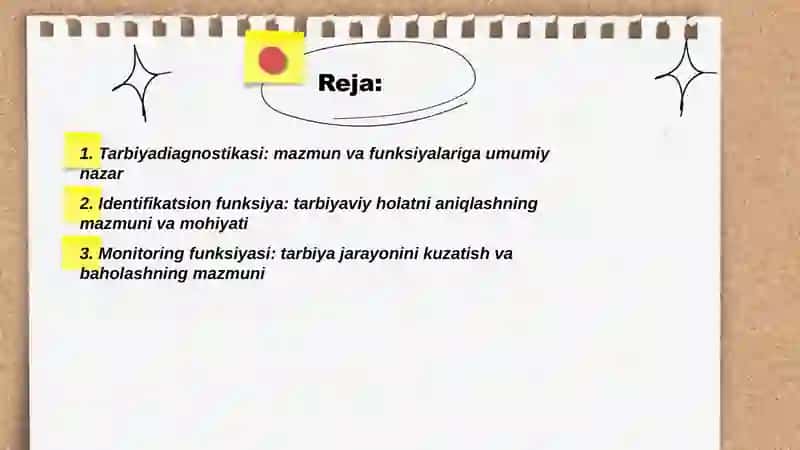 Tarbiyadiagnostikasining funksiyasi 2