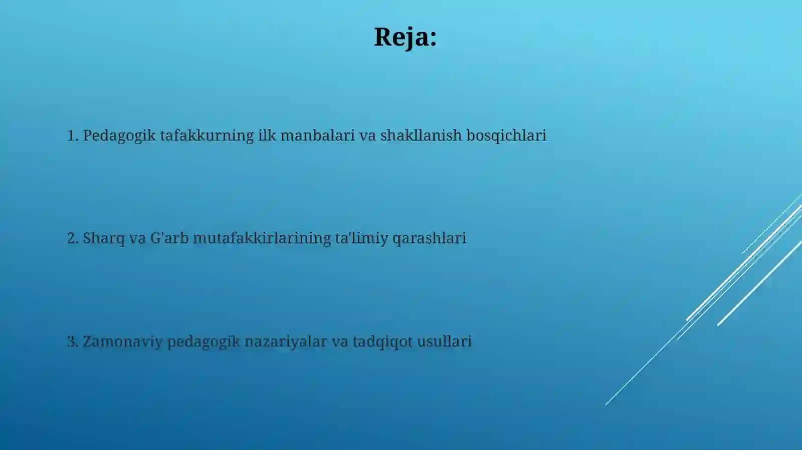 Pedagogik fikrlar taraqqiyoti 2