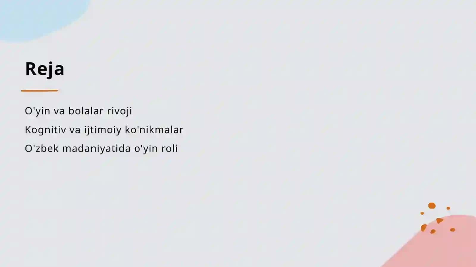 O'yin va bolalar rivoji 2