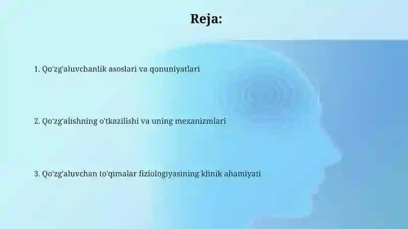 Qo'zgʻaluvchan toʻqimalarning taʼsir etish qonunlari 2