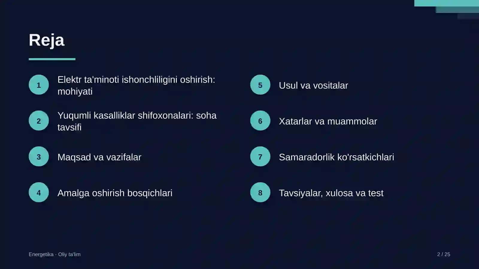 yuqumli kasalliklar shifoxonalarida elektr ta'minoti ishonchliligini oshirish 9766 2