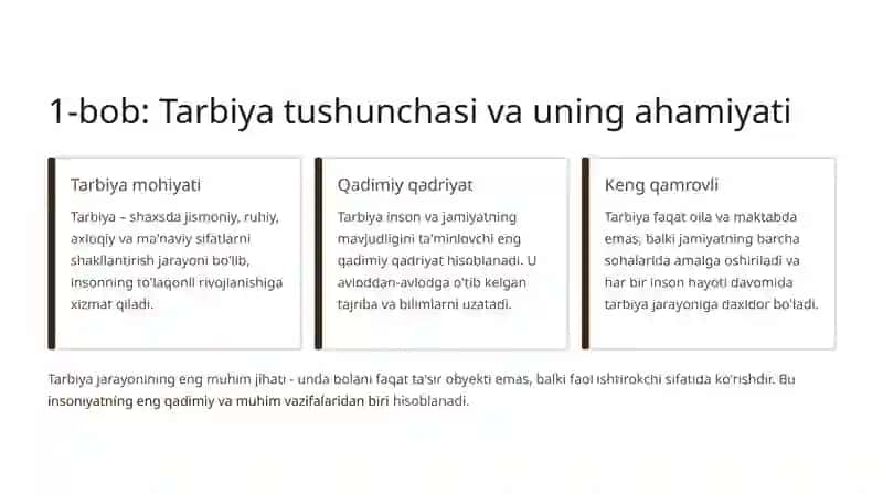Tarbiya mohiyati 2