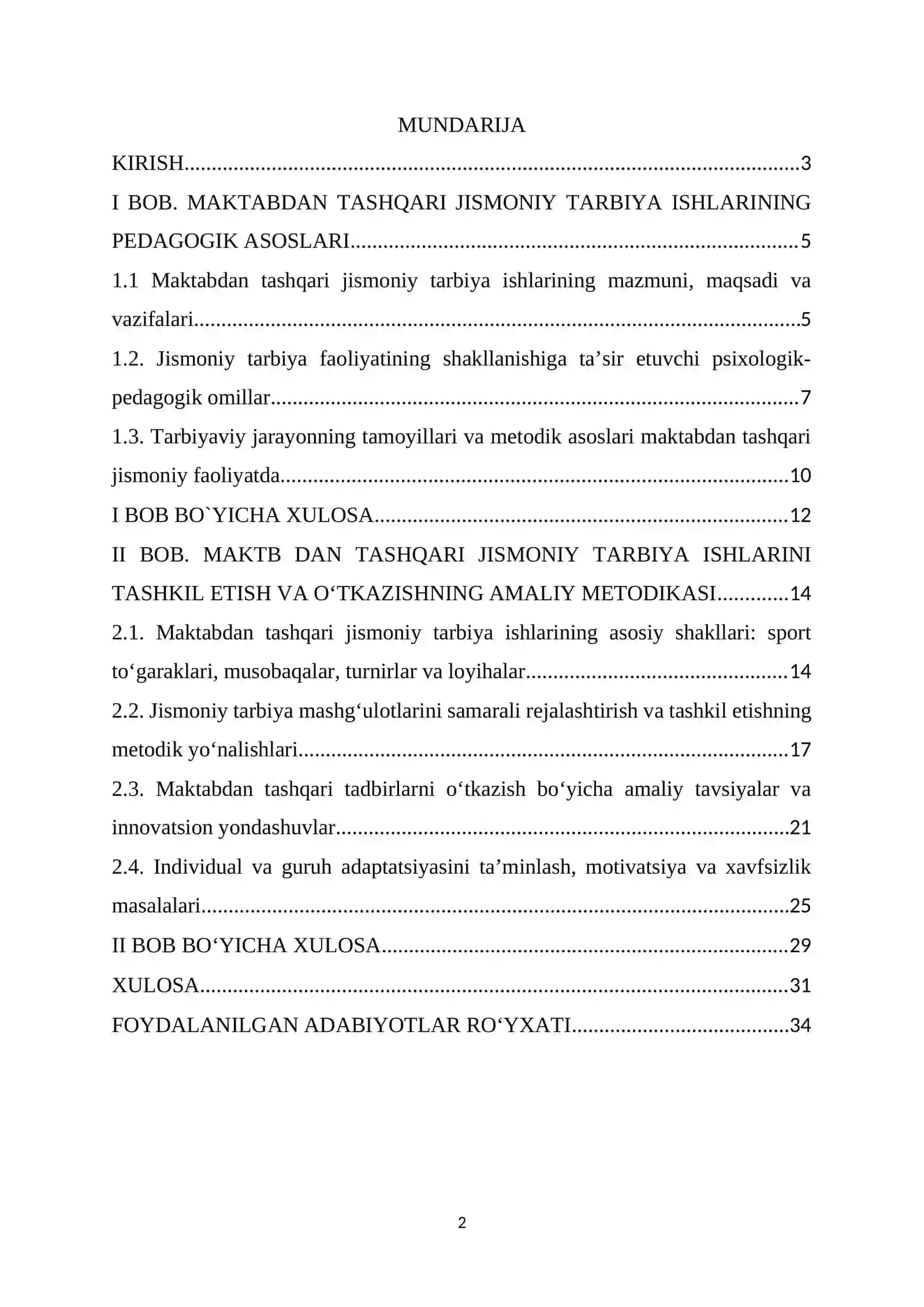 SPORT VA HARAKATLI O’YINLARNI O’QITISH MEDODIKASI FANIDAN 2