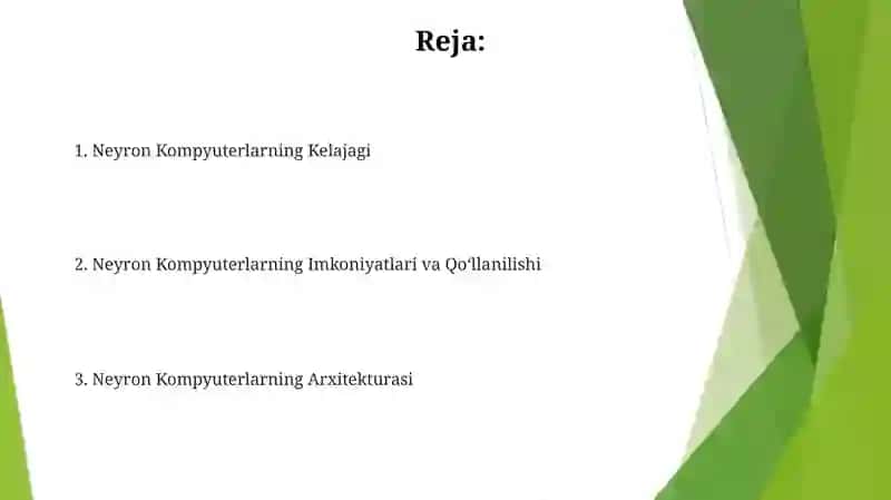 Neyron Kompyuterlarning Kelajagi 2