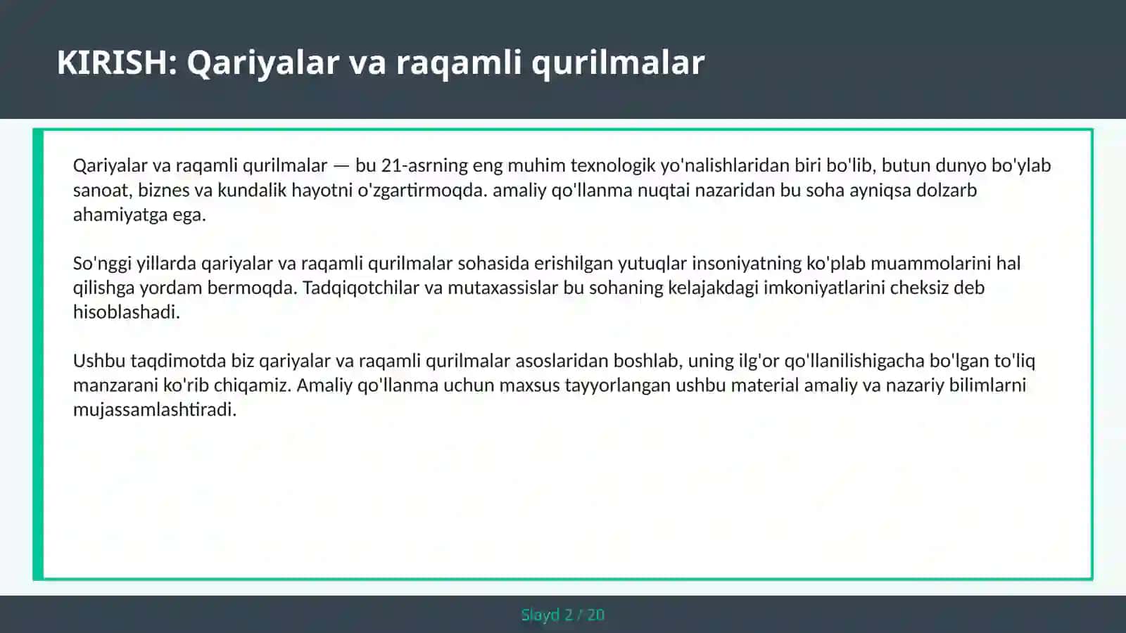 Qariyalar va raqamli qurilmalar 2