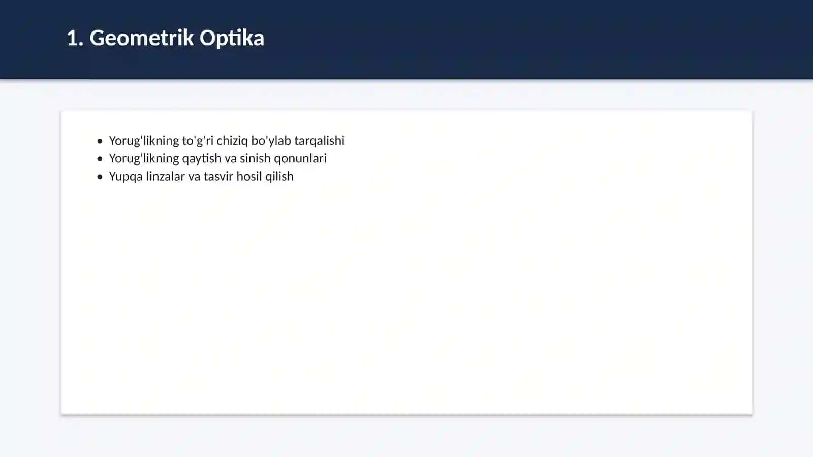 Optika va kvant fizikasi 2