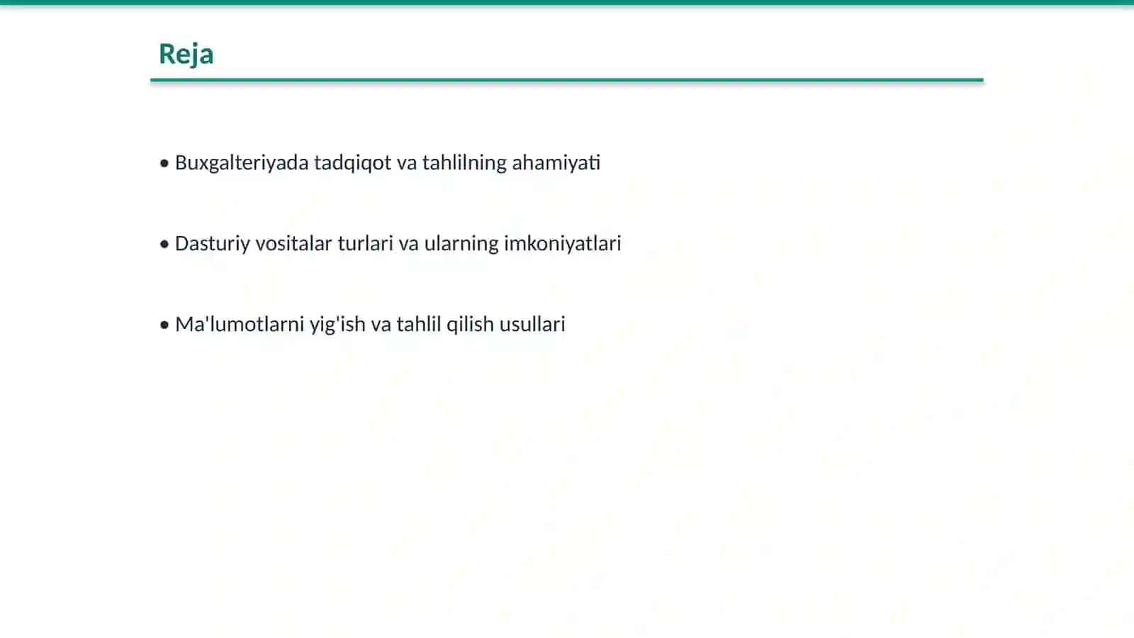 Buxgalteriyada tadqiqot va tahlil: dasturiy vositalar orqali amalga oshirish 2