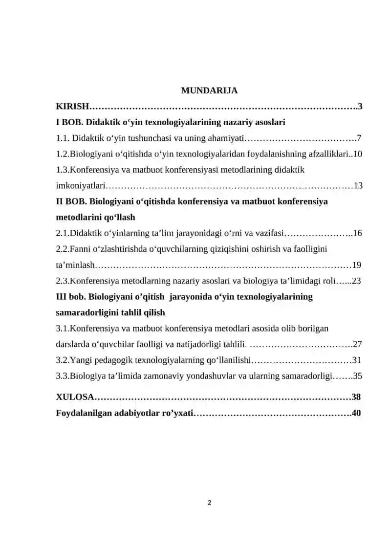 Biologiyani o‘qitishda didaktik o‘yin   texnologiyalarining Konferensiya va Matbuot   konferensiya metodlaridan foydalanish 2