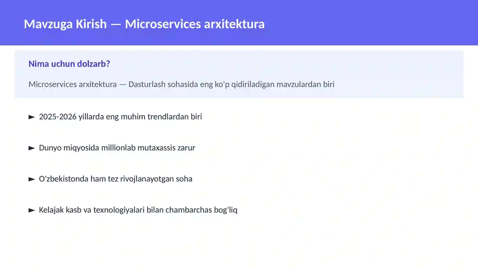 Microservices arxitektura 2