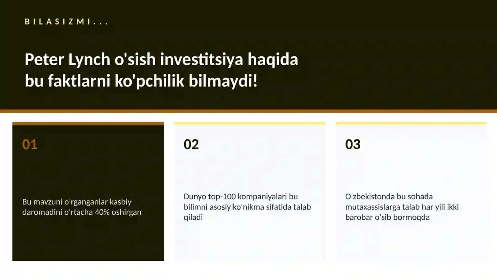 Peter Lynch o'sish investitsiya 2