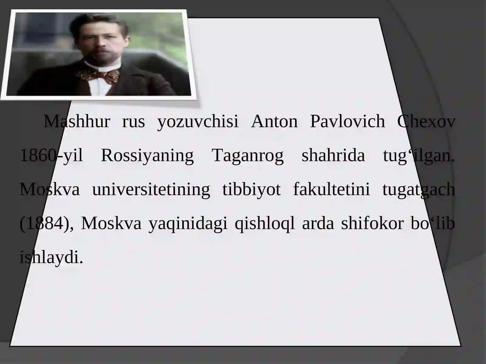 ANTON PAVLOVICH CHEXOV (1860–1904) 2