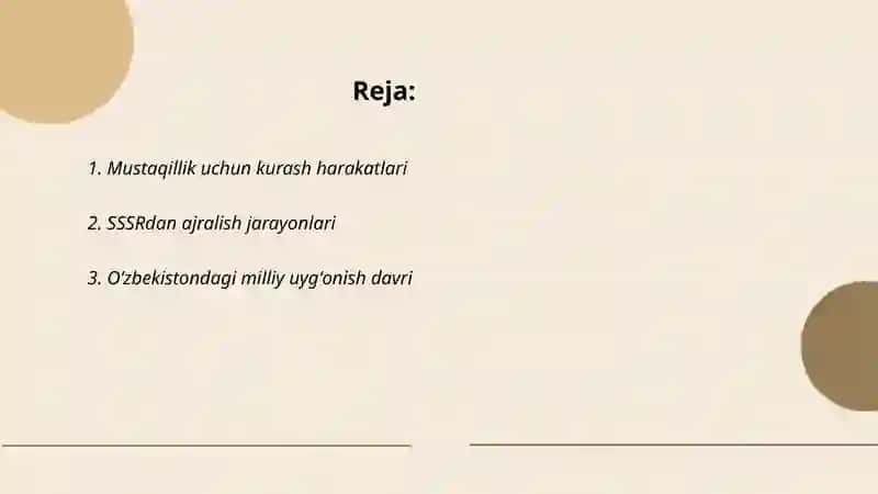 Mustaqillikka erishish arafasida O'zbekistondagi ijtimoiy-siyosiy jarayonlar 2