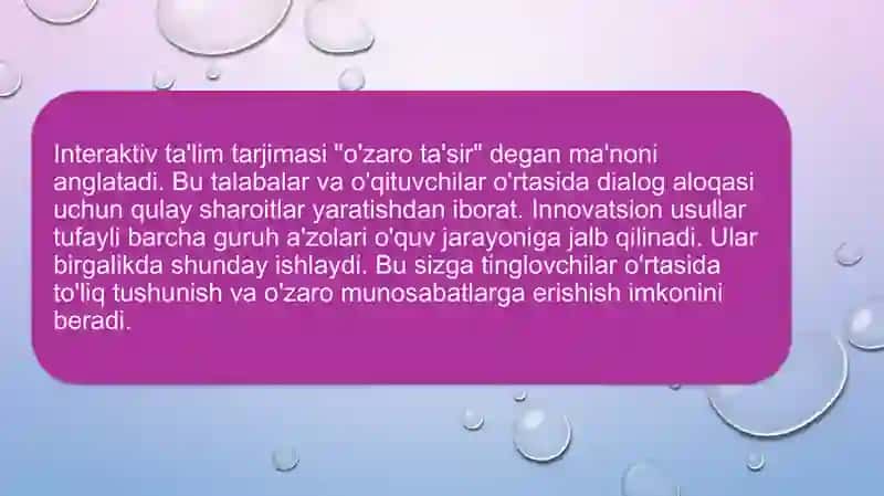 Interaktiv ta’lim va uning o’ziga xosliklari 2