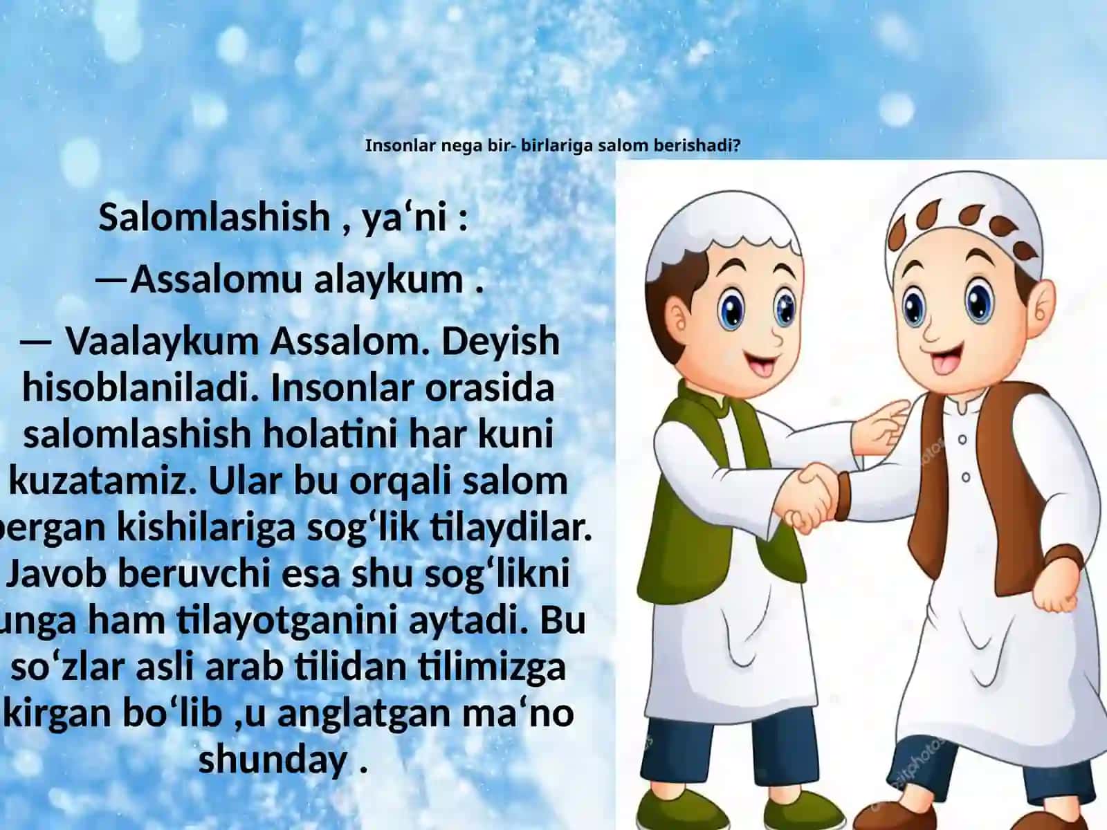 Salomlashishning ahamiyati 2