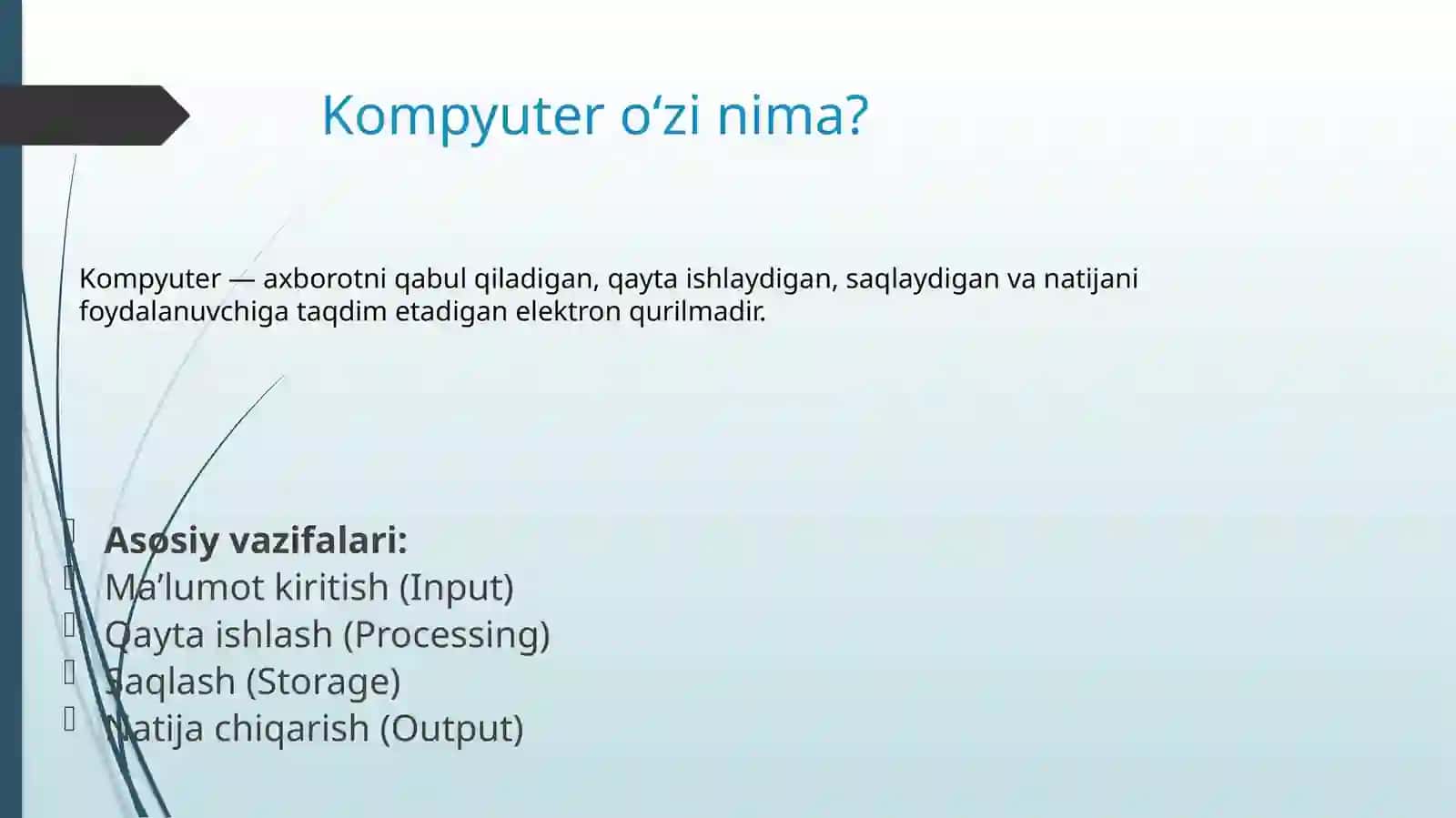 Kompyuter VA UNING TURLARI 2