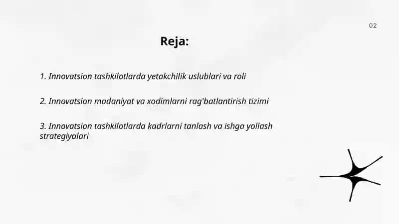 Innovatsion tashkilotlarda xodimlarni boshqarish xususiyatlari 2
