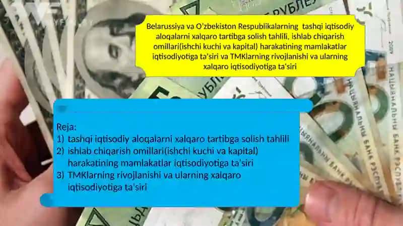 BelarussiyavaO’zbekistonRespublikalarningtashqi iqtisodiy aloqalarni xalqaro tartibga solish tahlili 2