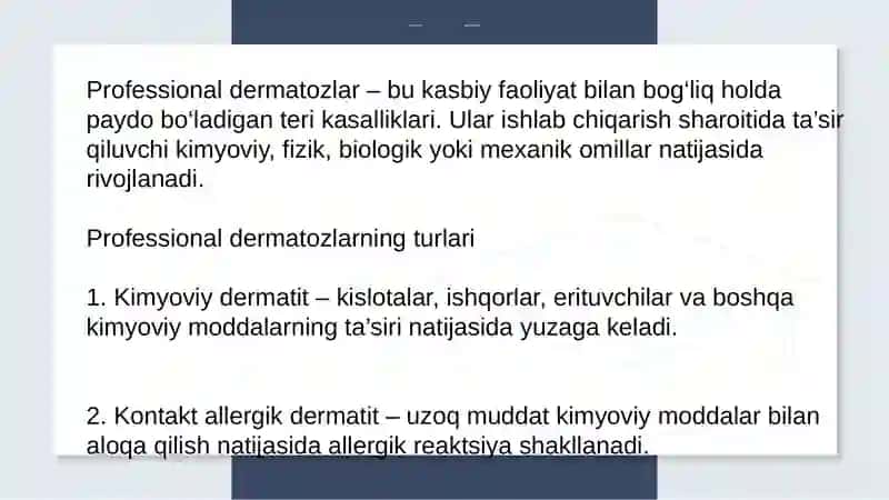 Professional dermatozlar. Parapsoriaz. Psoriaz va boshqa dermatozlarda davolash kvant (PUVA, lazerot 2