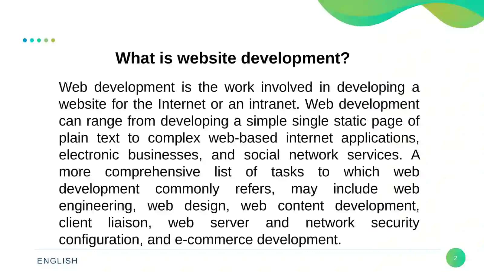 Website Development Lesson 2