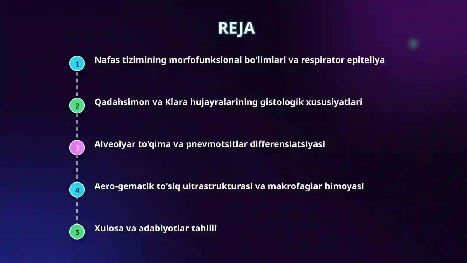 Nafas olish tizimi gistalogiyasi 2