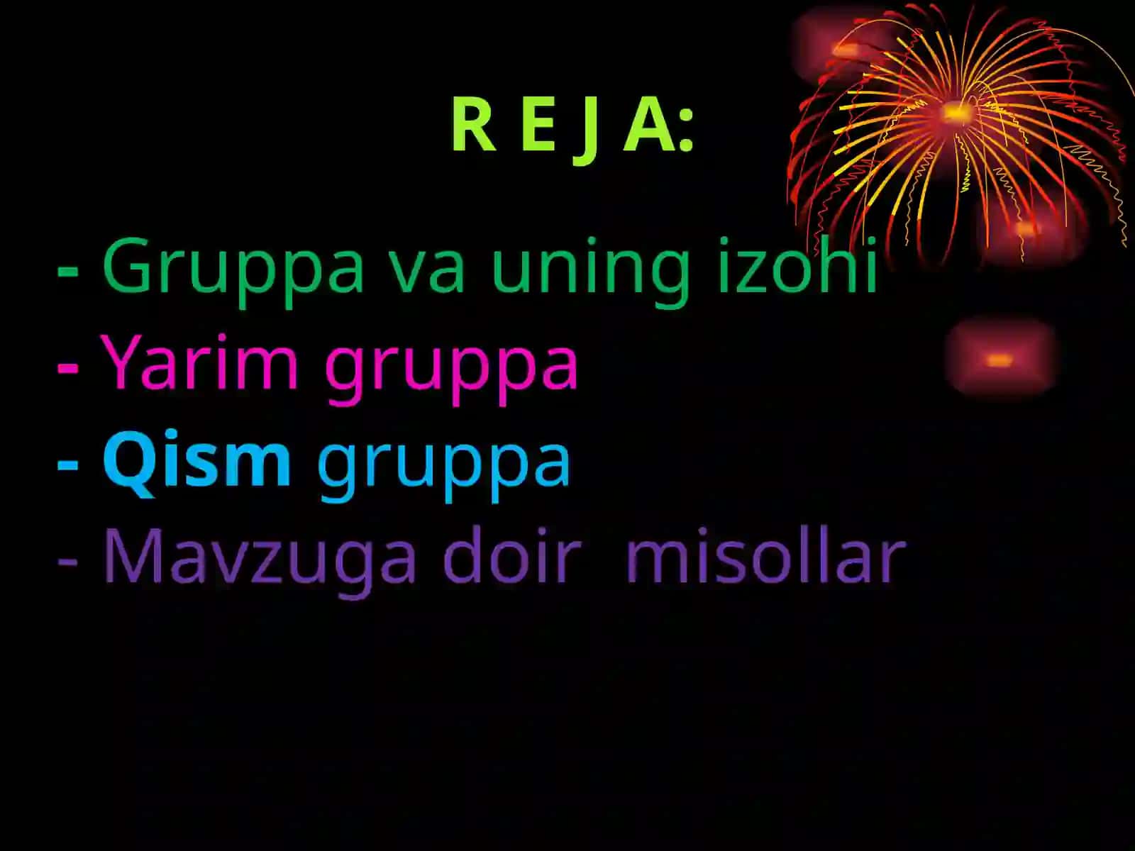 GURUH TALABASI GULMIRA ISOMIDDINOVA TAQDIMOTI 2